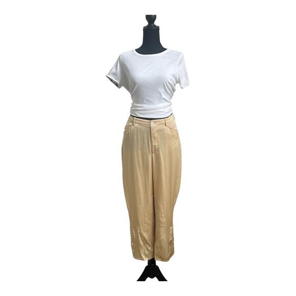 Armani Gold Satin Cargo Pants – Size IT 42 / US 6 - Picture 12 of 12